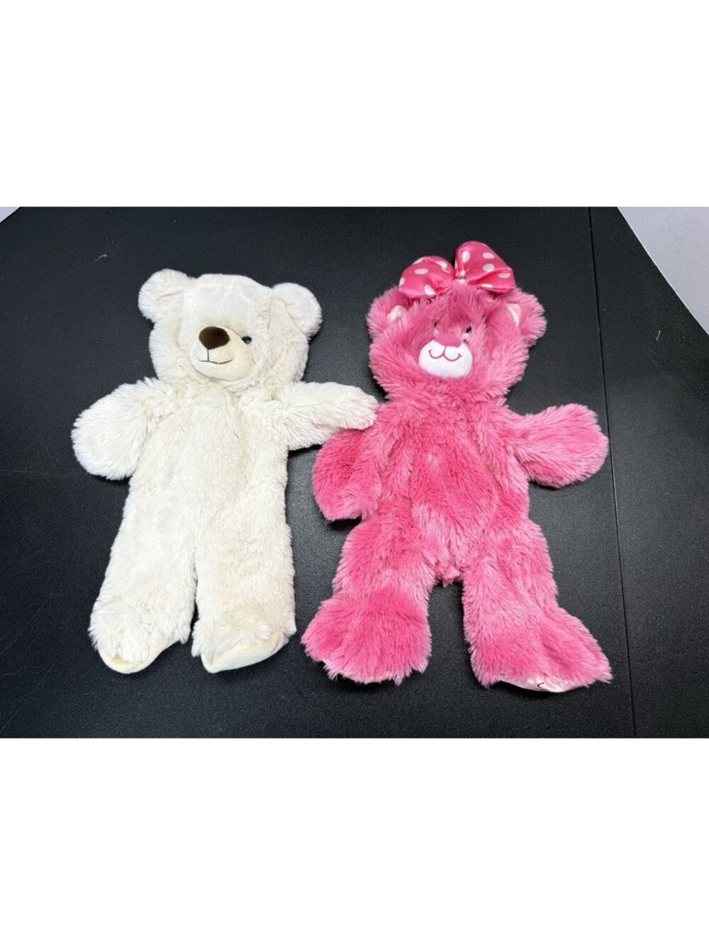 Lot If 2 Build A Bear Plush Unstuffed Bears White And Pink Minnie Mouse 17”